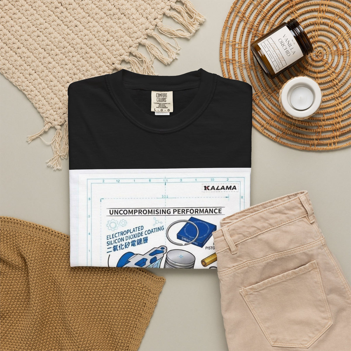 T-Shirt — Technical Diagram Graphic Tee (Japanese Label)