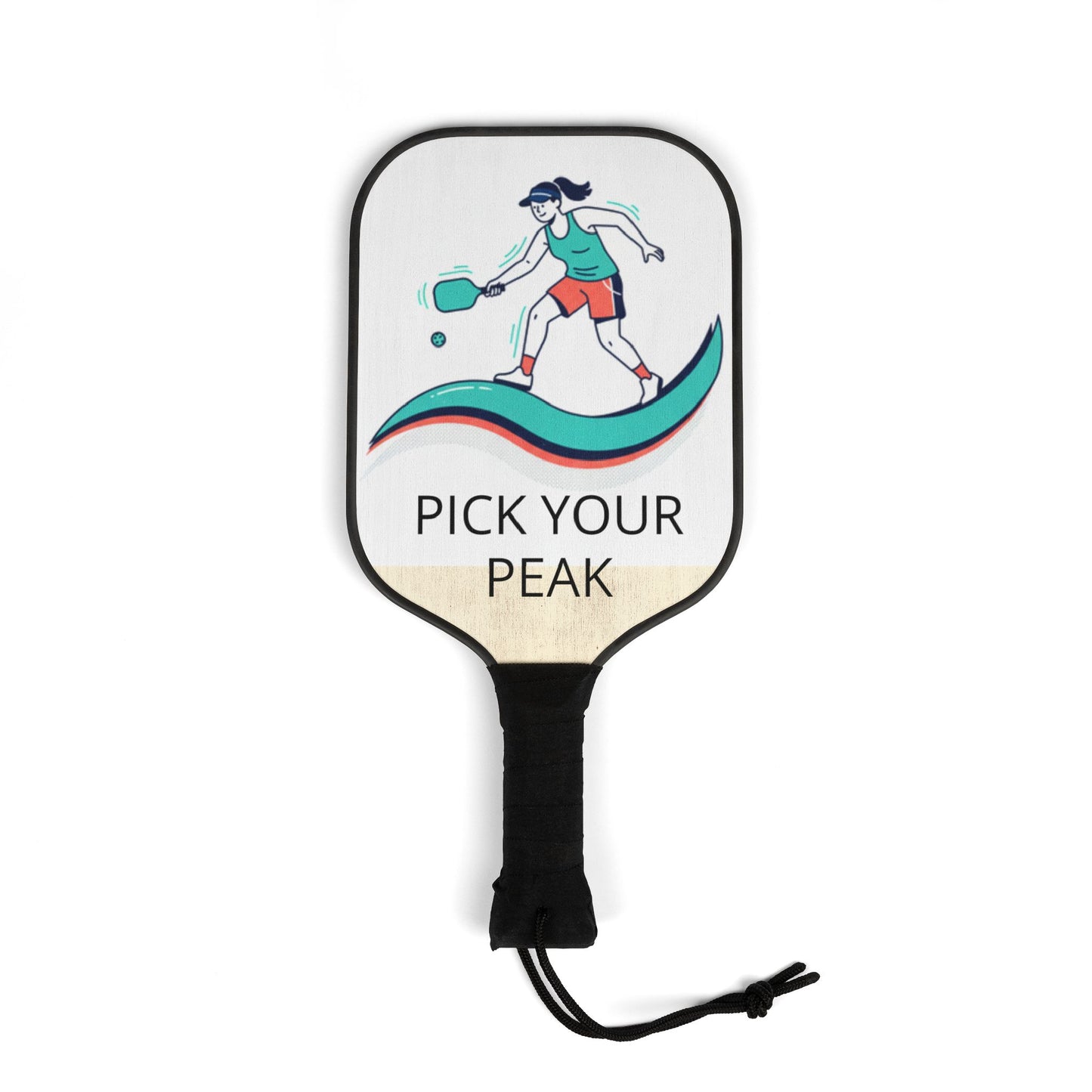 Pick Your Peak Pickleball Paddle Set — Lightweight Pickleball Kit with Graphic Paddle & Balls