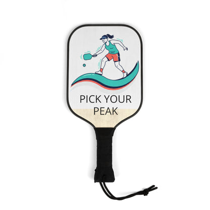 Pick Your Peak Pickleball Paddle Set — Lightweight Pickleball Kit with Graphic Paddle & Balls