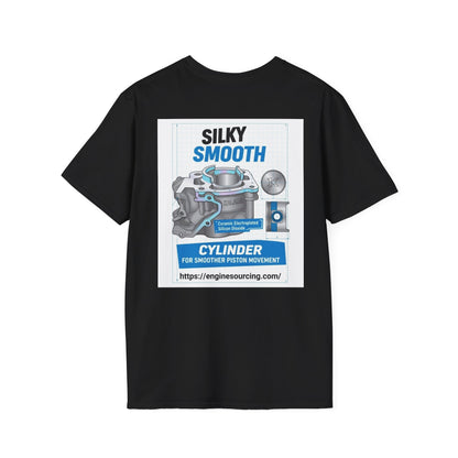 Silky Smooth Cylinder T-Shirt — Engine Parts Graphic Tee