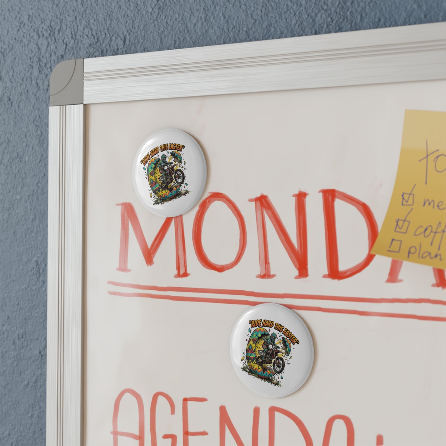 Ride Hard This Easter Motorcycle Magnet — Round Button Magnet