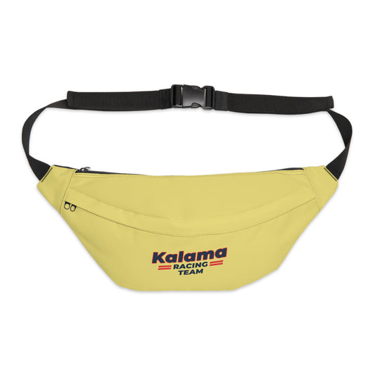 Kalama Racing Team Large Fanny Pack — Yellow Belt Bag for Travel & Events Light Gold Color