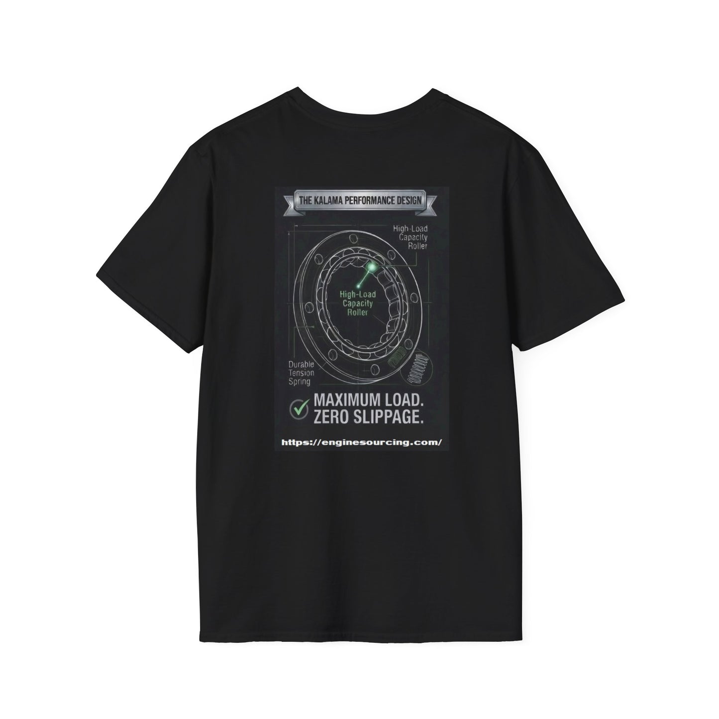 Engineering Diagram T-Shirt — Technical Bearing Performance Graphic Tee