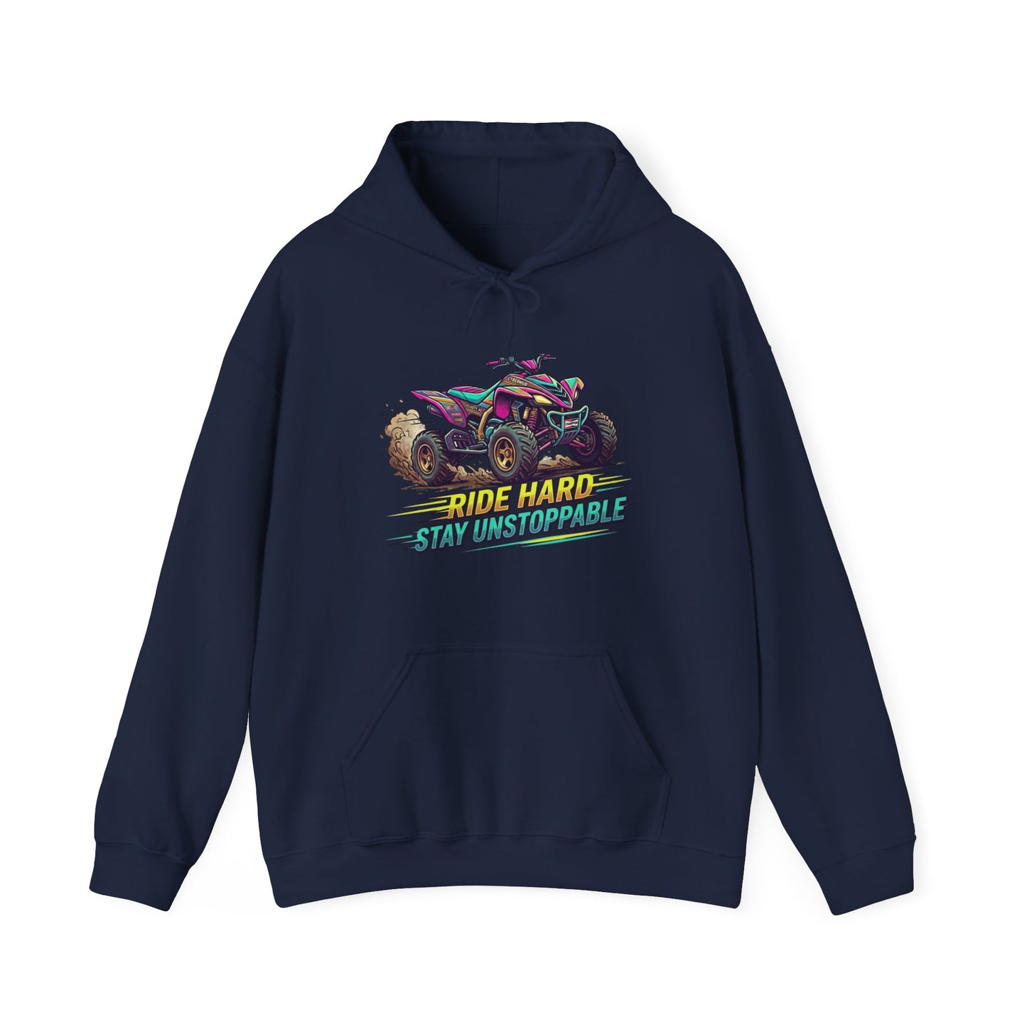 ATV Hoodie - "Ride Harder, Stay Unstoppable" Graphic Sweatshirt for Riders