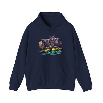 ATV Hoodie - "Ride Harder, Stay Unstoppable" Graphic Sweatshirt for Riders