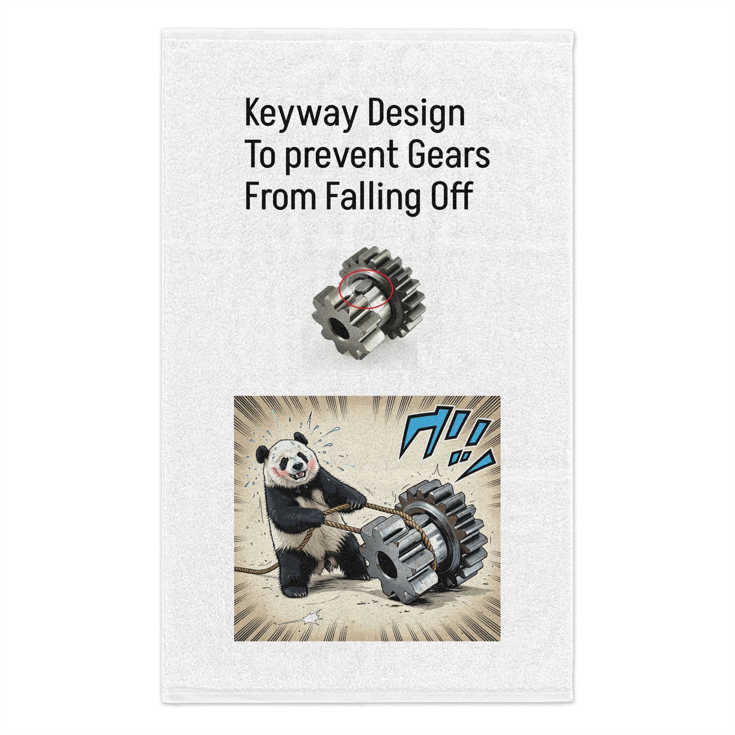 Keyway Design Rally Towel (11x18) — Funny Panda Gear Mechanics