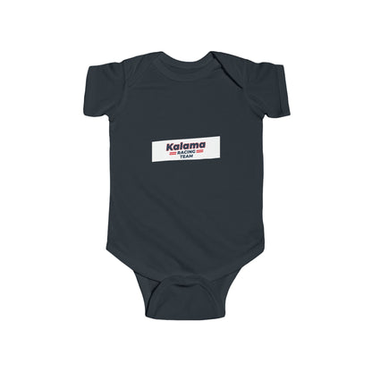 Kalama Racing Team Infant Bodysuit — Minimal Baby Onesie with K Emblem