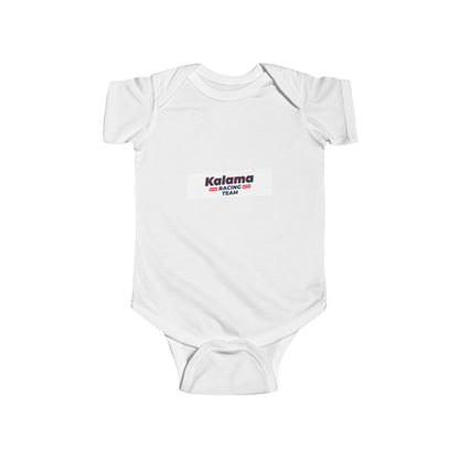 Kalama Racing Team Infant Bodysuit — Minimal Baby Onesie with K Emblem
