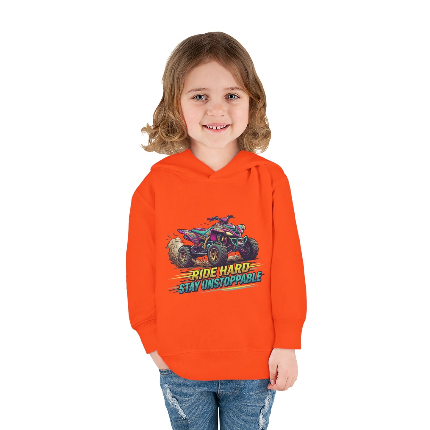Toddler Hoodie — "Ride Hard, Stay Unstoppable" ATV Pullover