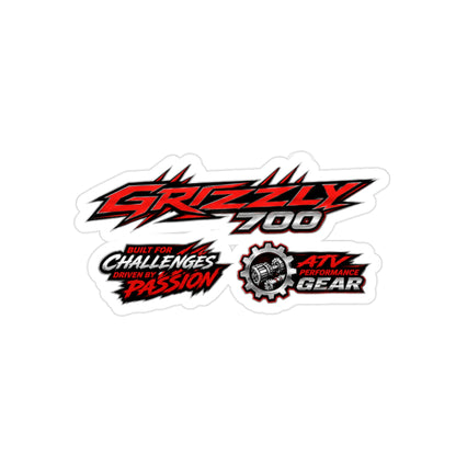 Grizzly 700 ATV Die-Cut Transparent Outdoor Sticker