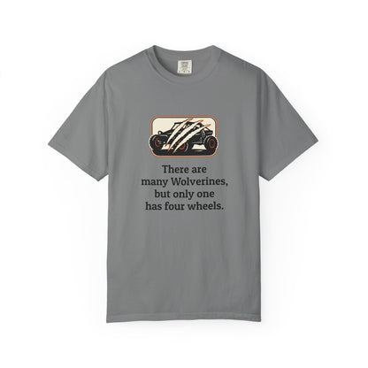 T-Shirt — "There are many Wolverines, but only one has four wheels" Vintage Car Tee