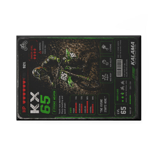 Motocross Racing Card Rectangle Magnet – KX 65 Dirt Bike Design