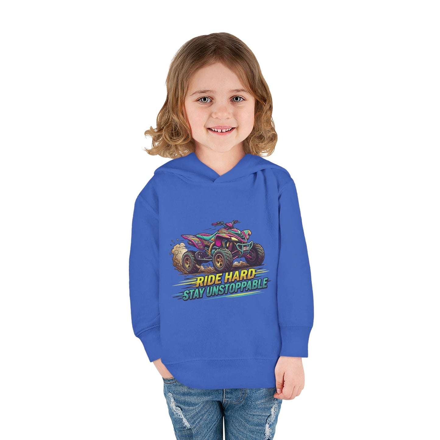 Toddler Hoodie — "Ride Hard, Stay Unstoppable" ATV Pullover