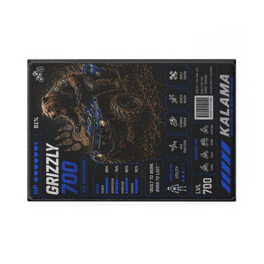 Grizzly 700 ATV Magnet — Off‑Road Bear Graphic Rectangle Fridge Magnet