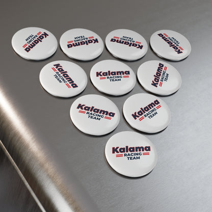 Kalama Racing Team Round Button Magnet — Retro Racing Logo Magnet