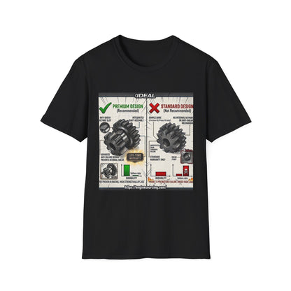 Gear Design T-Shirt — “No More Shear, No More Failure” Engineering Graphic Tee
