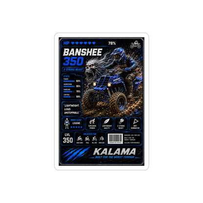 Banshee 350 ATV Racing Die-Cut Sticker