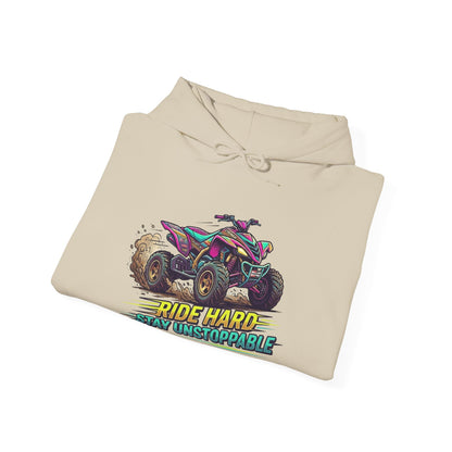 ATV Hoodie - "Ride Harder, Stay Unstoppable" Graphic Sweatshirt for Riders