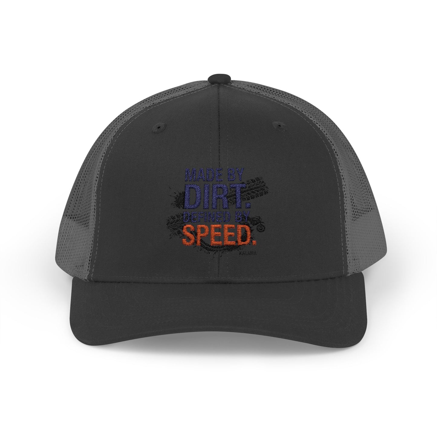 Made By Dirt Defined By Speed Snapback Trucker Cap — Racing Off‑Road Hat for Motorsports Enthusiasts