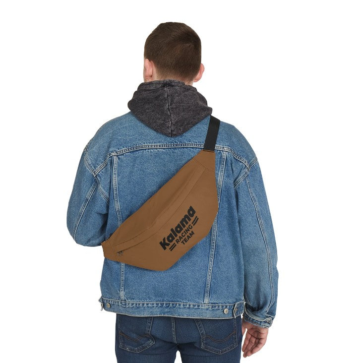 Kalama Racing Team Large Fanny Pack — Retro Athletic Waist Bag Faded Copper with Toffee Brown Set
