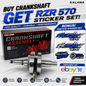 FIT POLARIS RZR, SPORTSMAN, RANGER 570 KALAMA RACING CRANKSHAFT 2012~2017 With FREE Sticker Set
