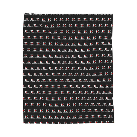 Velveteen Plush Blanket — Cozy Black Patterned Holiday Throw