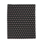 Velveteen Plush Blanket — Cozy Black Patterned Holiday Throw