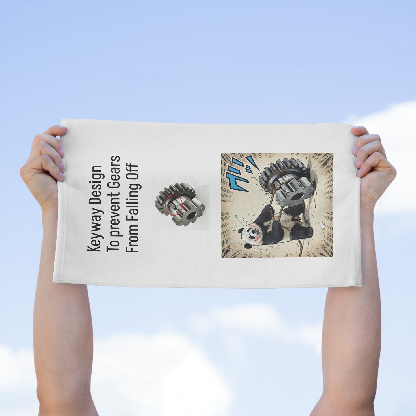 Keyway Design Rally Towel (11x18) — Funny Panda Gear Mechanics