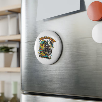 Ride Hard This Easter Motorcycle Magnet — Round Button Magnet