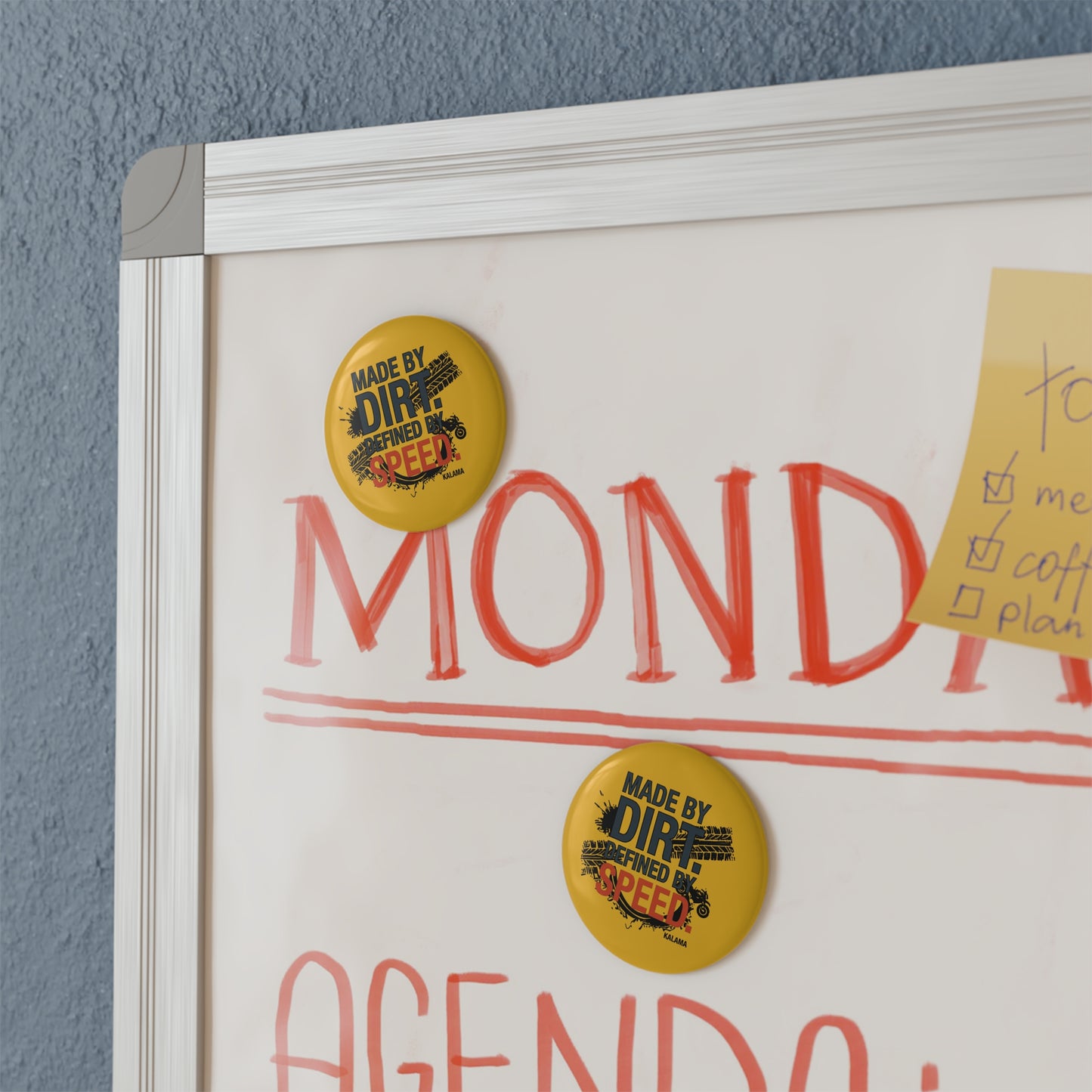 Button Magnet — "Made by Dirt, Defined by Speed" Off-Road Moto Design