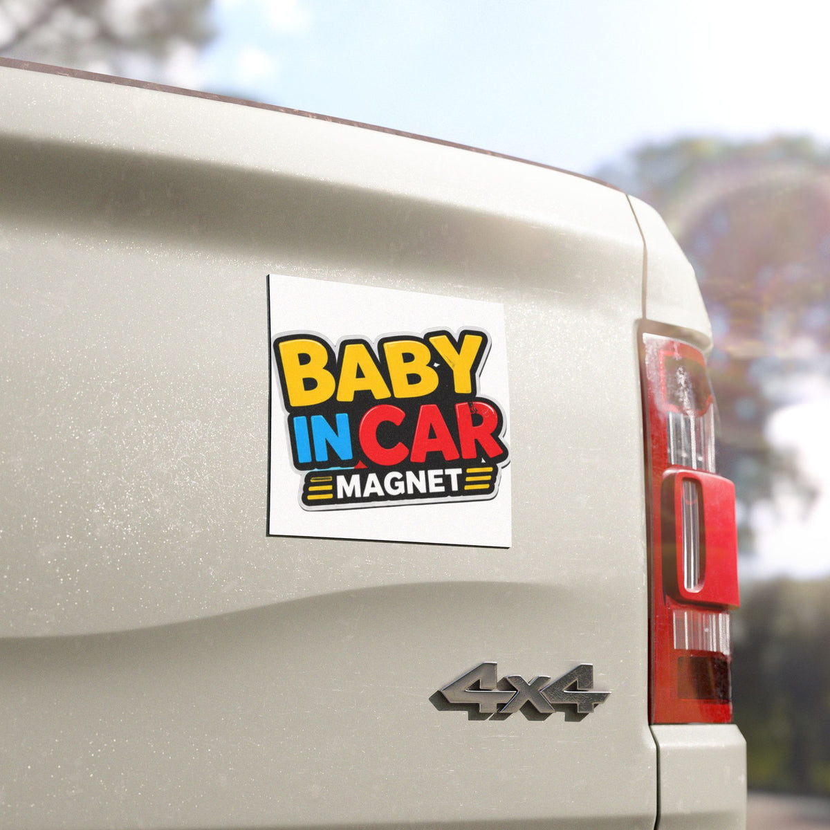 Baby in Car Magnet — Bright Color Safety Sign for Vehicles