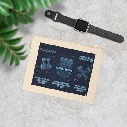 KALAMA Pro-Series Trail Document Bag — "Rebuild > Replace" Mechanic Blueprint Tool Pouch