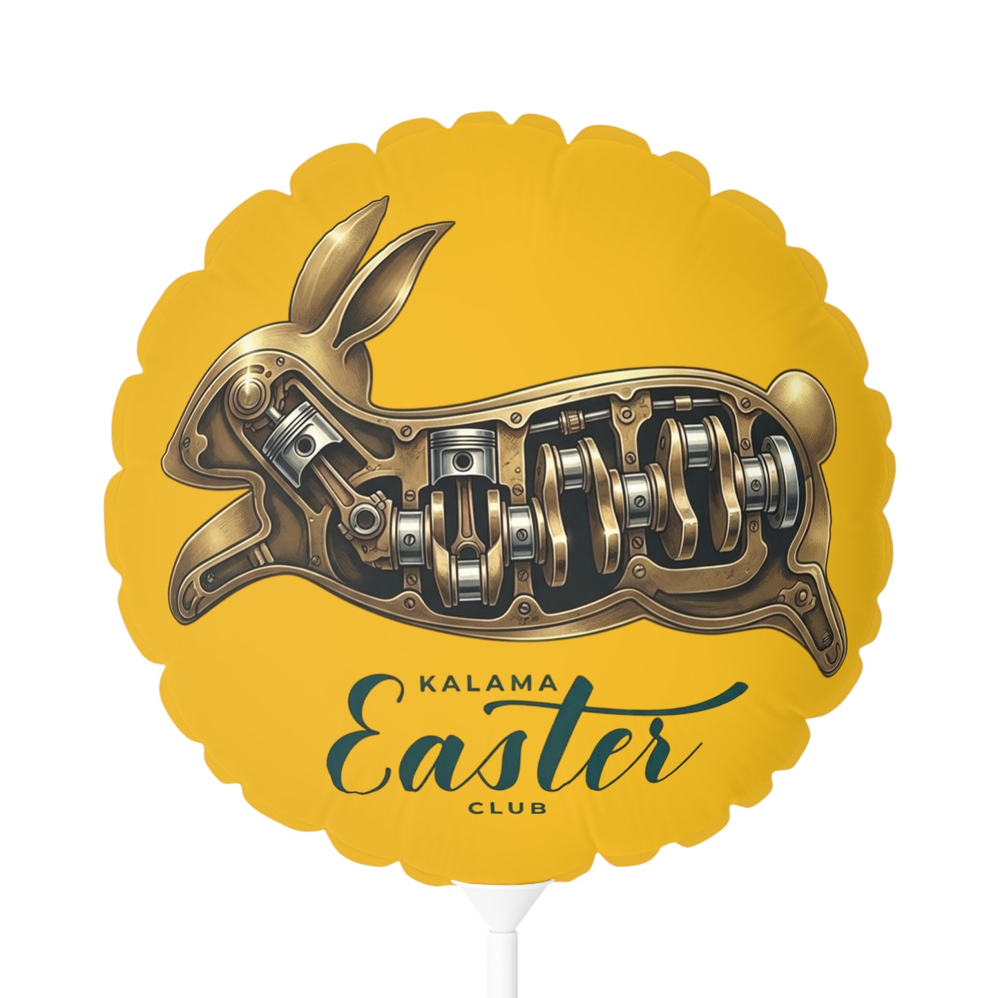 Kalama Easter Club Metallic Bunny 11" Balloon-Yellow