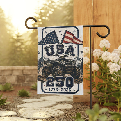 USA 250 ATV Garden Flag – 1776–2026 Patriotic Outdoor House Banner