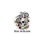 Ride or Bloom Skull Motorcycle Sticker — Floral Moto Kiss-Cut Decal