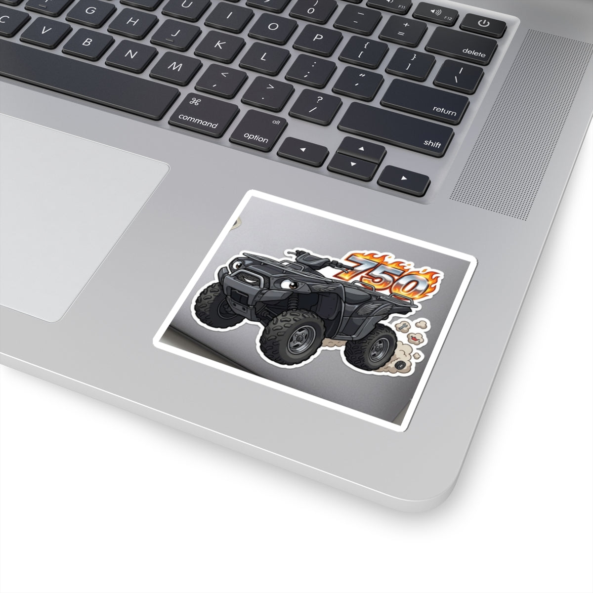 ATV 750 Sticker — Flame Logo Kiss-Cut Vinyl Decal for Trucks, Laptops & Gear