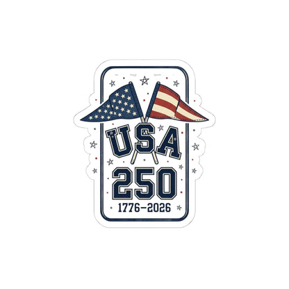 USA 250 1776-2026 Sticker | 4th of July Patriotic Jubilee Kiss-Cut