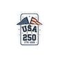 USA 250 1776-2026 Sticker | 4th of July Patriotic Jubilee Kiss-Cut