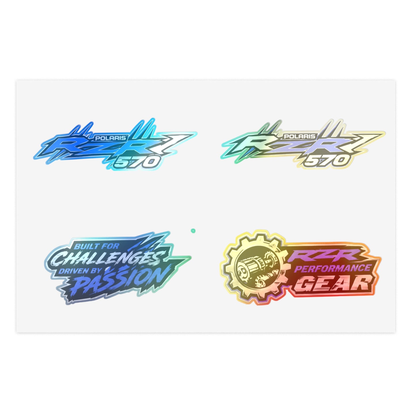For RZR 570 Performance Gear Sticker Sheet — Off-Road ATV Decal Pack