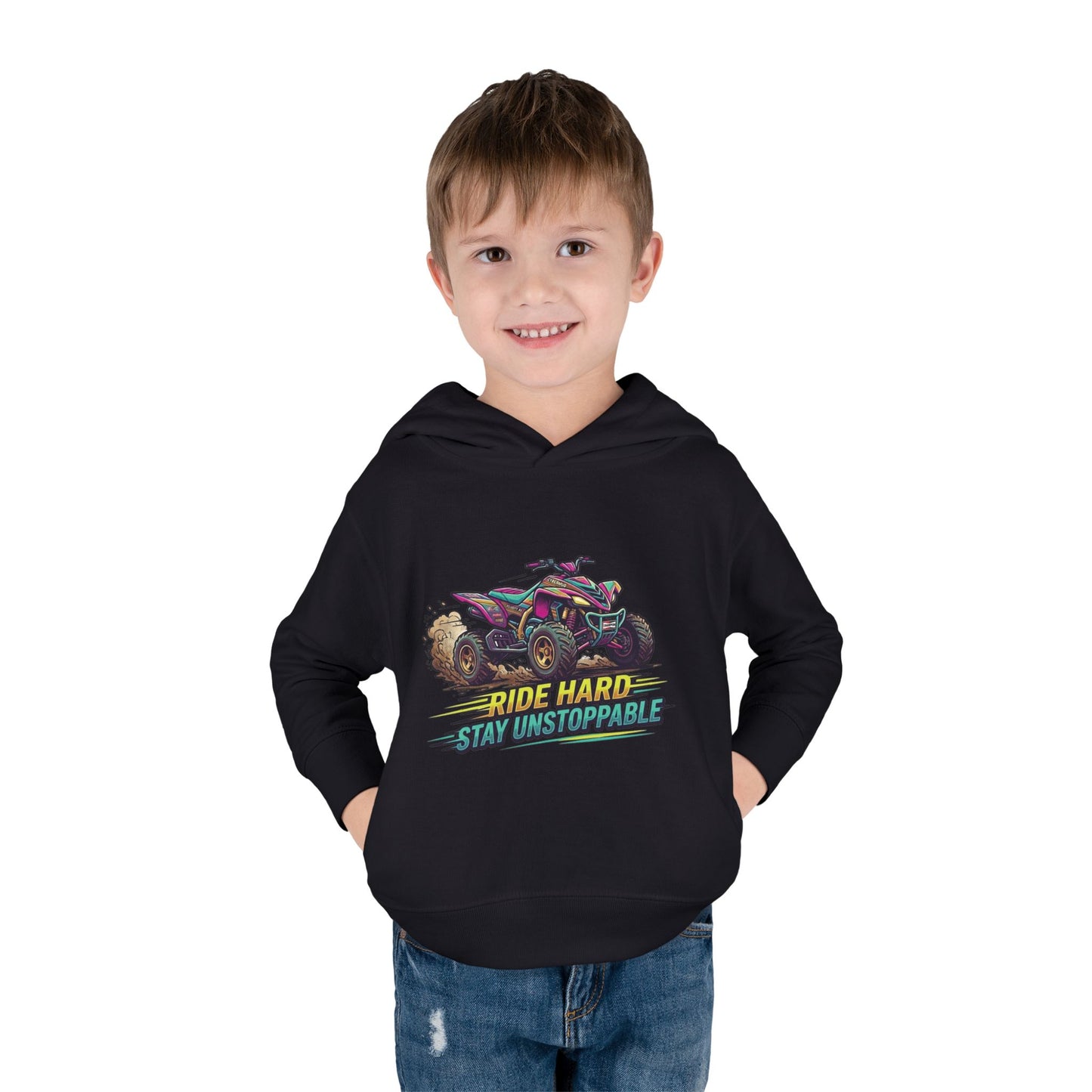 Toddler Hoodie — "Ride Hard, Stay Unstoppable" ATV Pullover
