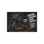Outdoor Rug - Muddy Dirt Bike Design with 'Scream Louder, Lean Deeper' Text