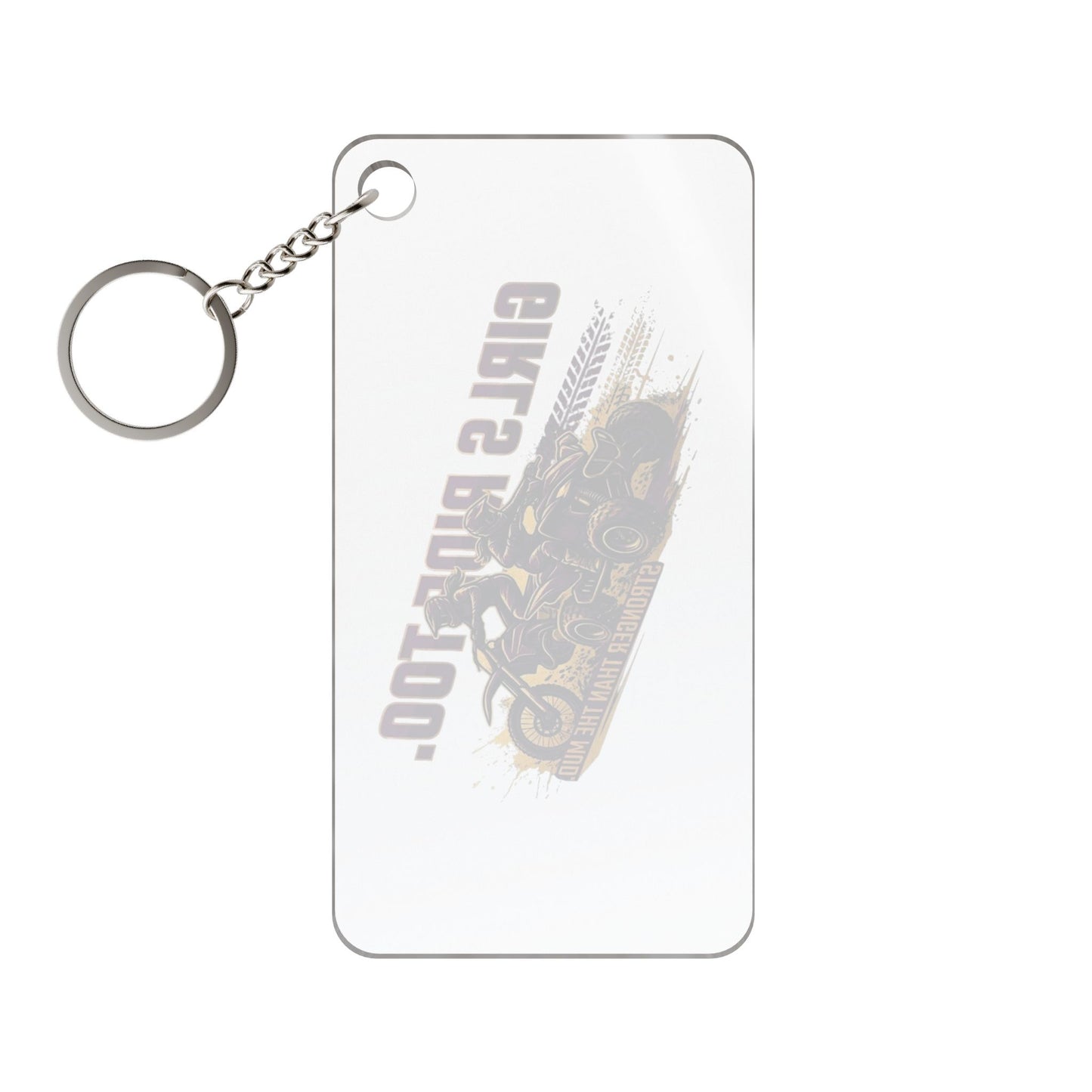 Girls Ride Too Motorcycle Keychain Charm — Feminine Biker Gift