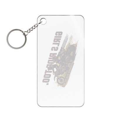 Girls Ride Too Motorcycle Keychain Charm — Feminine Biker Gift