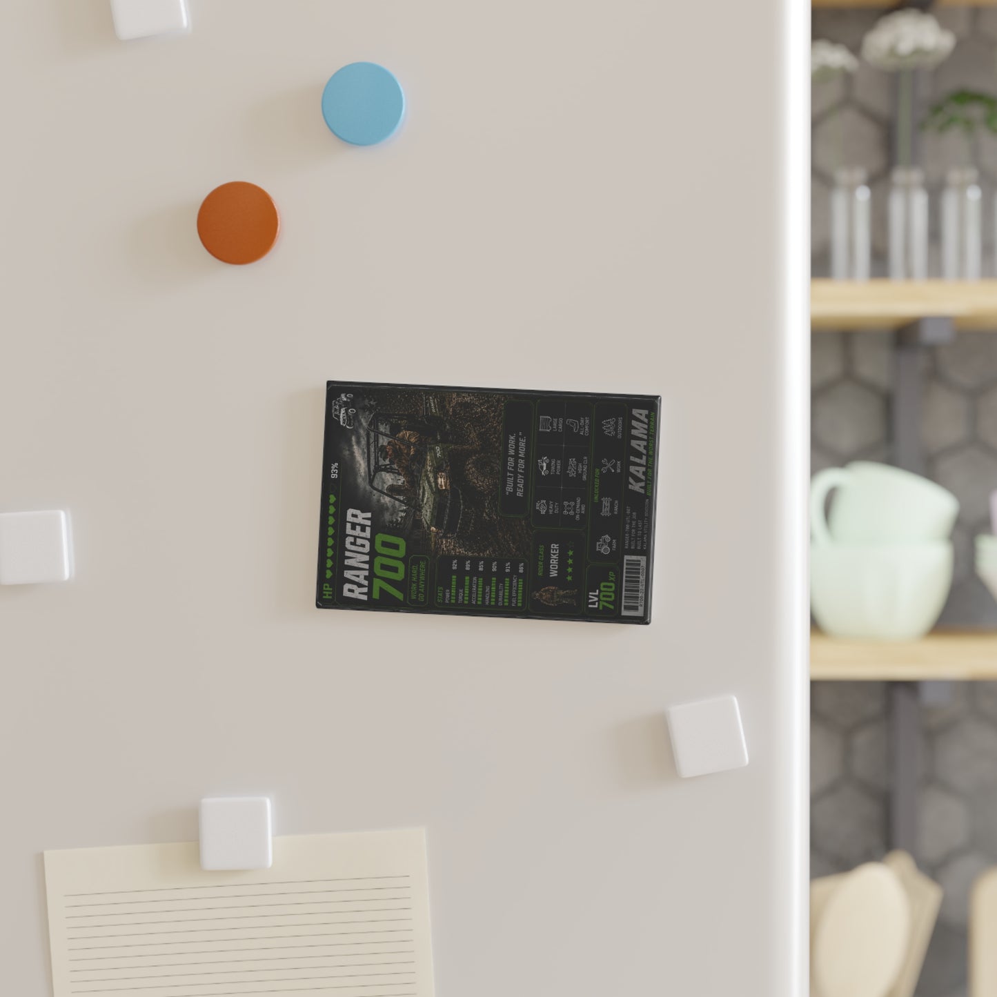 Ranger 700 Hunting Game-Card Rectangle Magnet — 'Kalama' Vehicle Stats