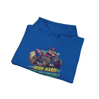 ATV Hoodie - "Ride Harder, Stay Unstoppable" Graphic Sweatshirt for Riders
