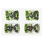 KX65 Motorcycle Skull Sticker Sheet — Green Dirt Bike Decal Pack