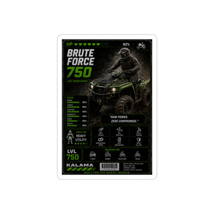 Brute Force 750 ATV Graphic Sticker — Die-Cut Transparent Outdoor Decal