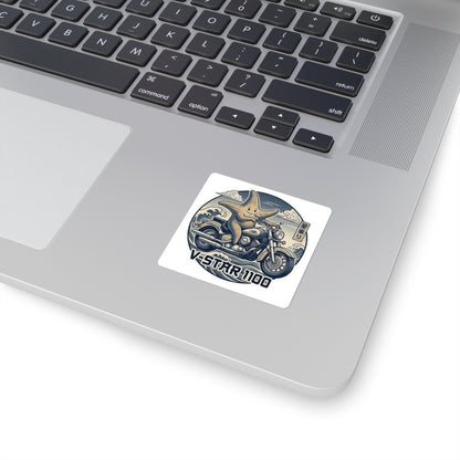 V-Star 1100 Starfish Motorcycle Sticker — Retro Biker Decal