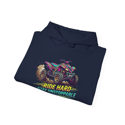 ATV Hoodie - "Ride Harder, Stay Unstoppable" Graphic Sweatshirt for Riders