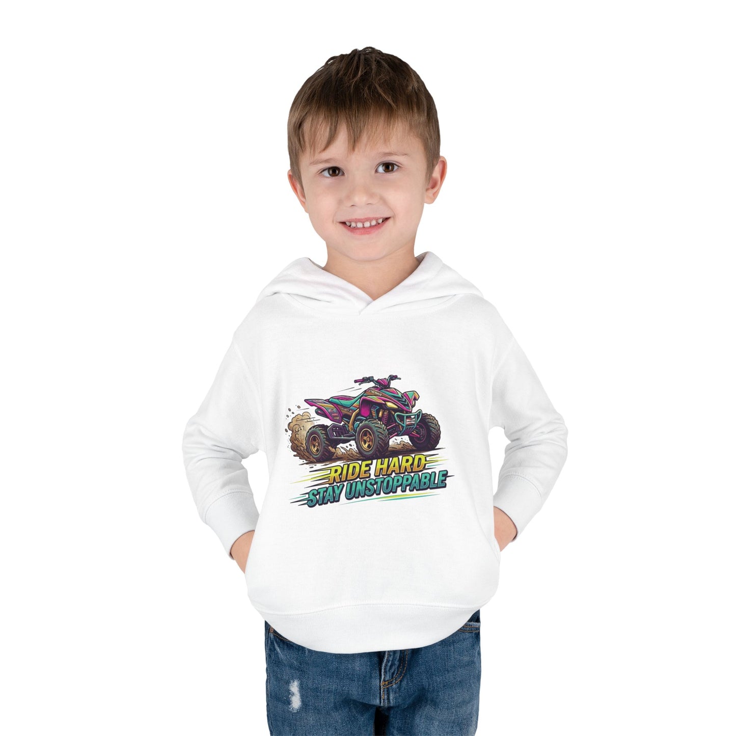 Toddler Hoodie — "Ride Hard, Stay Unstoppable" ATV Pullover